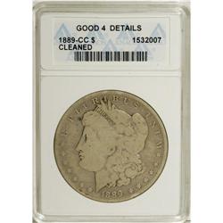 1889-CC $1 --Cleaned--ANACS. Good 4 Details. NGC Ce