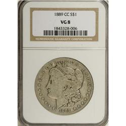 1889-CC $1 VG8 NGC. NGC Census: (110/3062). PCGS P