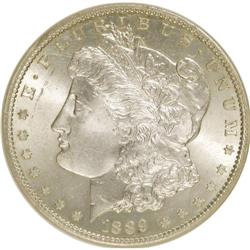 1889-S $1 MS64 NGC. NGC Census: (1059/215). PCGS Popul