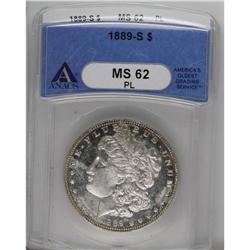 1889-S $1 MS62 Prooflike ANACS. NGC Census: (22/15