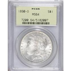 1890-O $1 MS64 PCGS. PCGS Population (2444/378). N