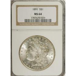 1891 $1 MS64 NGC. NGC Census: (908/68). PCGS Popul