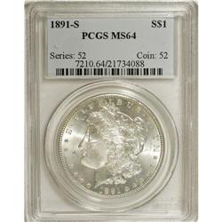 1891-S $1 MS64 PCGS. PCGS Population (1461/397). N