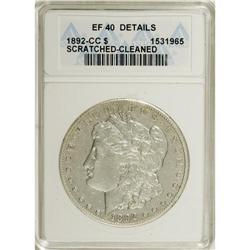 1892-CC $1 --Cleaned, Scratched--ANACS. XF40 Details.