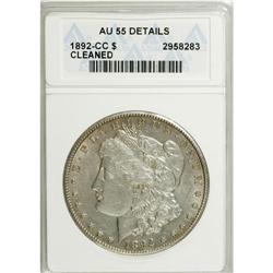 1892-CC $1 --Cleaned--ANACS. AU55 Details. NGC Cens