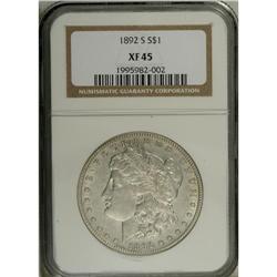 1892-S $1 XF45 NGC. NGC Census: (717/786). PCGS Po