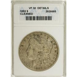 1893 $1 VF30 ANACS. NGC Census: (46/2306). PCGS Popula