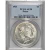1921 $1 AU58 PCGS. PCGS Population (704/8390). NGC