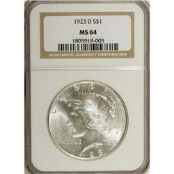 1923-D $1 MS64 NGC. NGC Census: (845/219). PCGS Po