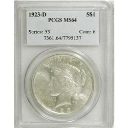 1923-D $1 MS64 PCGS. PCGS Population (1093/410). N