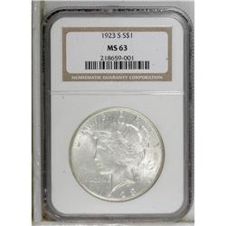 1923-S $1 MS63 NGC. NGC Census: (1434/1521). PCGS