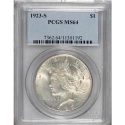 1923-S $1 MS64 PCGS. PCGS Population (1290/96). NG
