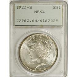 1923-S $1 MS64 PCGS. PCGS Population (1290/96). NG