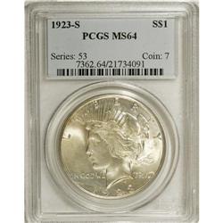 1923-S $1 MS64 PCGS. PCGS Population (1290/96). NG