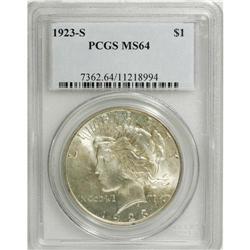 1923-S $1 MS64 PCGS. PCGS Population (0/0). NGC Ce