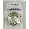Image 1 : 1924 $1 MS65 PCGS. PCGS Population (2161/439). NGC