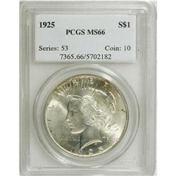 1925 $1 MS66 PCGS. PCGS Population (1155/66). NGC