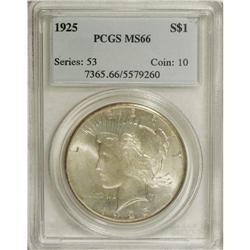 1925 $1 MS66 PCGS. PCGS Population (1155/66). NGC