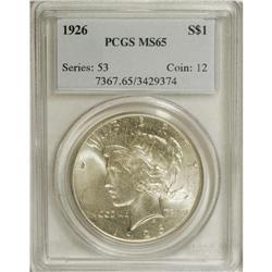 1926 $1 MS65 PCGS. PCGS Population (1003/140). NGC
