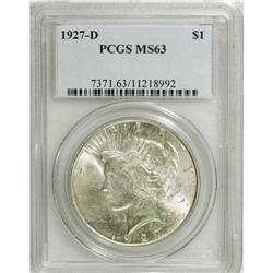 1927-D $1 MS63 PCGS. PCGS Population (0/0). NGC Ce