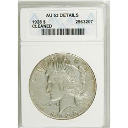 1928 $1 AU53 ANACS. NGC Census: (31/3476). PCGS Popula