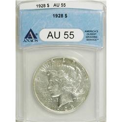 1928 $1 AU55 ANACS. NGC Census: (116/3372). PCGS P
