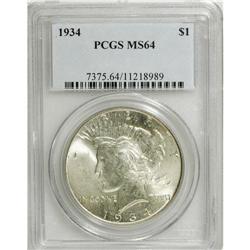 1934 $1 MS64 PCGS. PCGS Population (0/0). NGC Cens