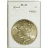 Image 1 : 1934-D $1 MS63 ANACS. NGC Census: (862/841). PCGS