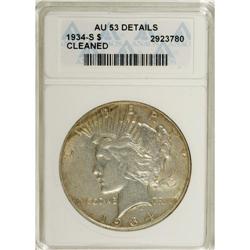 1934-S $1 AU53 ANACS. NGC Census: (75/1313). PCGS Popu