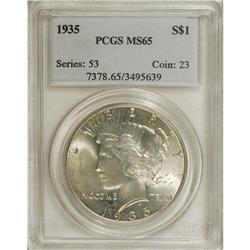 1935 $1 MS65 PCGS. PCGS Population (588/144). NGC