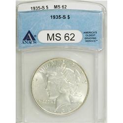 1935-S $1 MS62 ANACS. NGC Census: (215/1550). PCGS