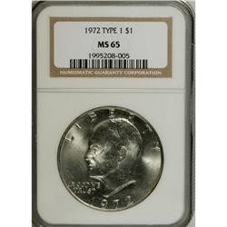 1972 $1 Type Three MS65 NGC. NGC Census: (449/18). PCG