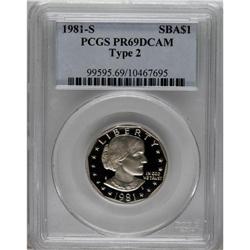 1981-S SBA$ Type Two PR69 Deep Cameo PCGS. PCGS Po