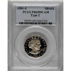 1981-S SBA$ Type Two PR69 Deep Cameo PCGS. PCGS Po
