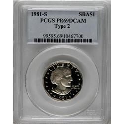 1981-S SBA$ Type Two PR69 Deep Cameo PCGS. PCGS Po