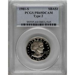 1981-S SBA$ Type Two PR69 Deep Cameo PCGS. PCGS Po