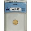 Image 1 : 1852 G$1 AU58 ANACS. NGC Census: (295/2308). PCGS