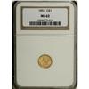 Image 1 : 1852 G$1 MS62 NGC. NGC Census: (895/754). PCGS Pop