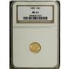 Image 1 : 1853 G$1 MS61 NGC. NGC Census: (1603/4344). PCGS P