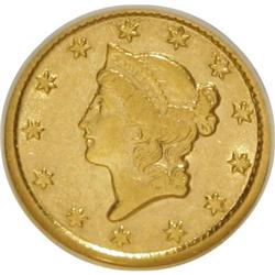 1853-O G$1 XF45 NGC. NGC Census: (7/862). PCGS Populat