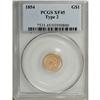 Image 1 : 1854 G$1 Type Two XF45 PCGS. PCGS Population (224/
