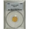 Image 1 : 1854 G$1 Type Two AU55 PCGS. PCGS Population (454/