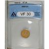 Image 1 : 1855 G$1 VF30 ANACS. NGC Census: (11/3978). PCGS P