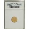 Image 1 : 1867 G$1 --Cleaned--ANACS. AU50 Details. NGC Census