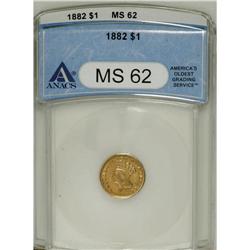 1882 G$1 MS62 ANACS. NGC Census: (18/149). PCGS Po