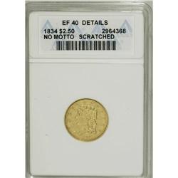 1834 $2 1/2 Classic--Scratched--ANACS. . NGC Census: (