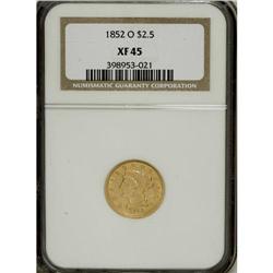 1852-O $2 1/2 XF45 NGC. NGC Census: (47/260). PCGS