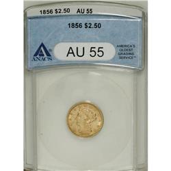 1856 $2 1/2 AU55 ANACS. NGC Census: (24/328). PCGS