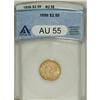 Image 1 : 1856 $2 1/2 AU55 ANACS. NGC Census: (24/328). PCGS