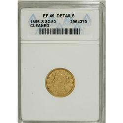 1866-S $2 1/2 --Cleaned--ANACS. . NGC Census: (40/80).